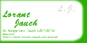 lorant jauch business card